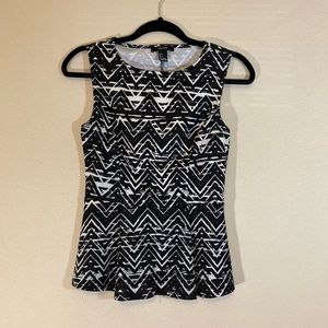 Forever 21 Zig Zag Peplum Top